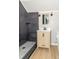 Beautiful bathroom featuring an updated vanity and sleek gray shower at 2741 Mars Hill St, Indianapolis, IN 46241