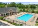 Community pool featuring lounge chairs and tables for resident's enjoyment at 3527 Brampton Ln, Westfield, IN 46074