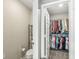 Well-organized walk-in closet with ample storage and shelving at 3527 Brampton Ln, Westfield, IN 46074