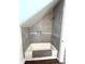 Bathroom featuring modern grey tiled shower with a shower head and a bathtub at 359 N Jefferson St, Martinsville, IN 46151
