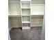 Walk-in closet with shelving and rods for clothing storage at 359 N Jefferson St, Martinsville, IN 46151