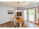 Cozy dining area featuring table with seating and doors to a patio area at 464 Hummingbird Ln, Whiteland, IN 46184