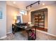 Basement office with a custom desk, ample lighting and lots of storage at 5654 Broadway St, Indianapolis, IN 46220