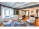 Bright and open living room with large windows, hardwood floors, and cozy seating, ideal for comfortable living at 5654 Broadway St, Indianapolis, IN 46220