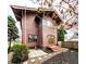 Backyard featuring wood siding, stairs, and a small yard at 622 E 37Th St, Indianapolis, IN 46205