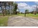 Full-size basketball court perfect for recreational activities and sports, set in a lush green yard at 6436 Lakeland Blvd, Indianapolis, IN 46234