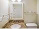Clean and functional bathroom with a marble vanity, neutral colors, and well-maintained fixtures at 6761 E Woodland Ct, Mooresville, IN 46158