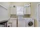 Compact laundry room with modern appliances, storage cabinets, and sink, offering convenience and functionality at 6802 Carters Grove Dr, Noblesville, IN 46062