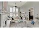 Spacious living room with high ceilings, fireplace, and ample natural light creating an airy ambiance at 6802 Carters Grove Dr, Noblesville, IN 46062
