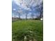 Backyard with bright green grass and large trees in background at 7144 Lockwood Ln, Indianapolis, IN 46217