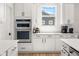 Contemporary kitchen featuring stainless steel appliances, white cabinets, and natural light at 7210 Covington St, Lebanon, IN 46052