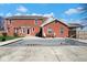 Backyard with a swimming pool partially covered, patio seating and manicured lawn at 7265 Derbyshire Dr, Cumberland, IN 46229