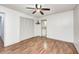 Comfortable bedroom with hardwood floors and closet space at 739 Laurel Ln, Fortville, IN 46040