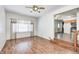 Cozy living room with hardwood floors and natural light at 739 Laurel Ln, Fortville, IN 46040