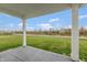 Spacious back porch with stunning views of the surrounding landscape at 8160 Shaldon Ct, Zionsville, IN 46077