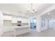 Modern kitchen with white cabinets, stainless steel appliances, island, and easy outdoor access, designed for convenience and style at 9222 Anthem Ave, Plainfield, IN 46168