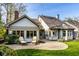Charming backyard featuring patio, outdoor seating, and lush green lawn and landscaping at 9435 Tamarack Dr # 94, Indianapolis, IN 46260