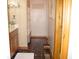 Hall bathroom with marble tile flooring and a shower/tub combination at 10916 President Cir, Indianapolis, IN 46229