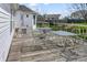 Patio seating on an open back deck of home in the backyard at 11631 Tucker Ct, Indianapolis, IN 46229