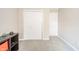Bedroom features a double-door closet and neutral carpet, providing a serene space at 1231 Chesterfield Dr, Anderson, IN 46012