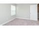Neutral bedroom with light carpet, one window, one closet and white trim at 1268 Newton St, Avon, IN 46123