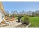 Large backyard space featuring a grill and a patio, perfect for outdoor entertaining and relaxation at 13351 Grosbeak Ct, Carmel, IN 46033