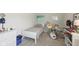 Neutrally decorated bedroom featuring white furniture and a drum set at 13351 Grosbeak Ct, Carmel, IN 46033