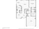Detailed floor plan featuring a kitchen, living room, primary bedroom, and garage layout of the house at 13351 Grosbeak Ct, Carmel, IN 46033