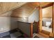 Finished attic space with wood ceiling at 3970 Broadway St, Indianapolis, IN 46205