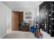 This bedroom showcases playful decor, complemented by a dresser and plenty of natural light at 49 Fountain Lake Dr, Greenfield, IN 46140