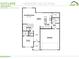 Main level floor plan featuring gathering room, kitchen, dining, and garage at 717 Lake Vista Dr, Columbus, IN 47201