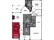 Detailed floor plan showcasing the layout of the primary bedroom, kitchen, study, and garage at 7282 Portico Ln, McCordsville, IN 46055