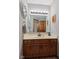 Bathroom features a wood vanity with a sink and mirror above at 8095 Christopher Ct, Avon, IN 46123