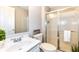 Clean bathroom featuring a shower at 8506 Friendship Ln, Indianapolis, IN 46217