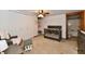 Cozy bedroom with crib, closet, ceiling fan, and easy access to attached bathroom at 8543 W County Road 600 S, Coatesville, IN 46121