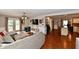Open concept living room seamlessly connects to the kitchen and dining areas at 8543 W County Road 600 S, Coatesville, IN 46121
