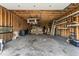 A detached garage interior ready to be set up as a workshop or storage space at 10129 Guilford Ave, Carmel, IN 46280