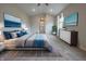 Spacious main bedroom featuring vaulted ceiling, large windows, and elegant decor at 12332 Cobblefield Ct, Fishers, IN 46037