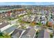 Neighborhood aerial showcasing well-kept homes with mature trees lining the streets on a sunny day at 14444 Black Farm Dr, Noblesville, IN 46060