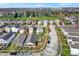 A beautiful aerial view of homes and streets with spring trees, green grass, and blue sky at 14444 Black Farm Dr, Noblesville, IN 46060