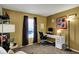 Office featuring white desk, dark window treatments, and office decor at 14444 Black Farm Dr, Noblesville, IN 46060