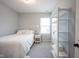 Cozy bedroom with soft colors, natural light, and a decorative white shelving unit at 1534 Cloverdon Dr, Westfield, IN 46074