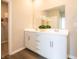 Bathroom with a double sink vanity and a large mirror, providing ample space at 1571 Beyers St, Fortville, IN 46040
