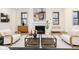 Cozy living room with a fireplace, modern furniture, and contemporary decor at 1818 Central Ave, Indianapolis, IN 46202