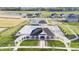 Aerial view of community clubhouse, pool, tennis courts, and surrounding homes at 18944 Seaforth Way, Westfield, IN 46074