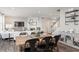Stylish dining area with seating and views of the living room at 18944 Seaforth Way, Westfield, IN 46074