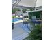 Poolside with a dining area, and a shady gazebo, perfect for outdoor entertaining and relaxation at 2001 Winchester Dr, Indianapolis, IN 46227