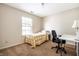 Cozy bedroom with natural light, featuring neutral carpet and a comfortable bed for relaxation at 2034 Milburn Dr, Brownsburg, IN 46112