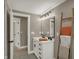 Bathroom with a vanity, and decorative towel ladder at 2103 Postmaster Ln, Greenfield, IN 46140