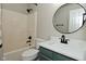 Bright bathroom features modern fixtures and a shower-tub combination at 2206 Tansel Crossing Cir, Indianapolis, IN 46234